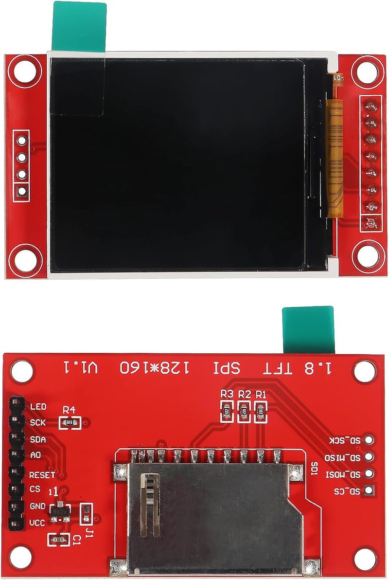 XIITIA 2pcs 1.8" SPI TFT LCD Display Screen Module ST7735 128×160 TFT LCD Screen Shield 3.3V 5.5V 51/AVR/STM32/ARM 8/16 bit for Arduino - Image 3